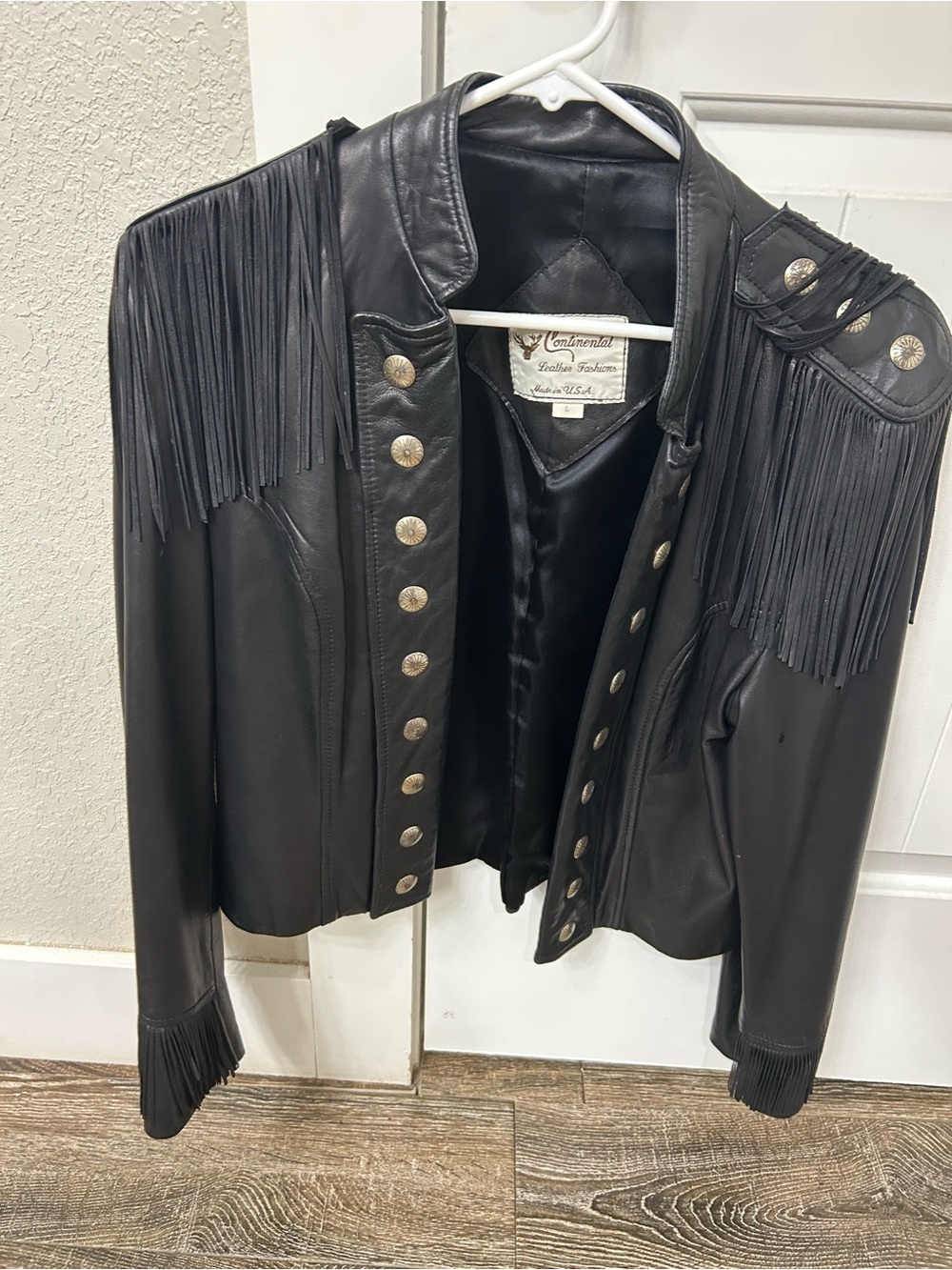 Leather Black Fringe Jacket
